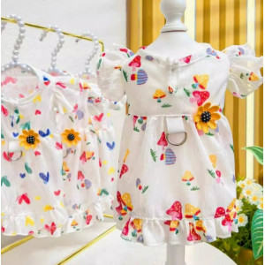 猫咪衣服夏季薄款透气公主裙可牵引金渐层布偶宠物狗狗小猫防掉毛