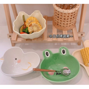 青蛙鸭子兔碗陶瓷宠物碗