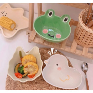 青蛙鸭子兔碗陶瓷宠物碗