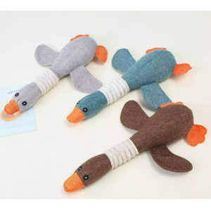 麻布大雁，狗狗磨牙啃咬玩具，发声耐咬仿真狗玩具